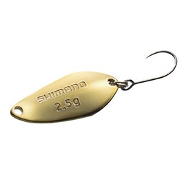 Shimano TR-218Q 69T Spoon, Cardiff, Search Swimmer, 0.07 oz (1.8 g), Gold
