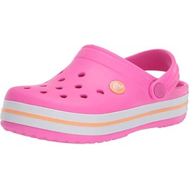 Crocs Kids' Crocband Clog , Electric Pink/Cantaloupe, 5 Toddler