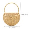 BUGUUYO Handwoven Wall Mounted Vegetable Basket Woven Holder for Kitchen