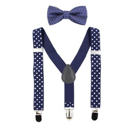 HANERDUN Kids Braces Bowtie Sets Adjustable Suspenders With Bow Ties Gift Idea For Boys And Girls