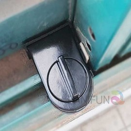 Black Window Security Lock with Fixed Latch Base and Anti-theft Stopper Sliding 2ea