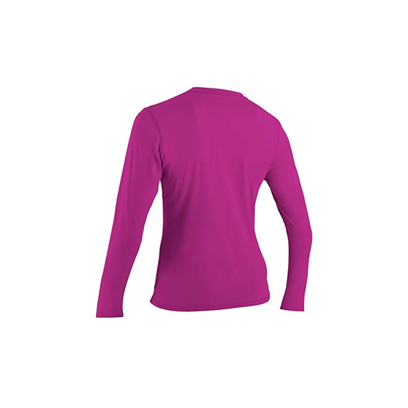O'Neill Wetsuits Women's Basic Skins Long Sleeve Rash Vest, Fox