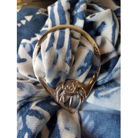 Rennie Mackintosh Glasgow Rose Large Pewter Scarf Ring