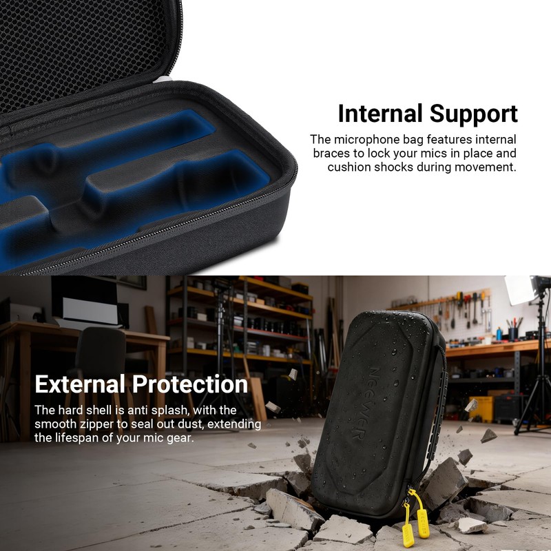 NEEWER Wireless Microphone Case Compatible with JBL PartyBox Dual Mic