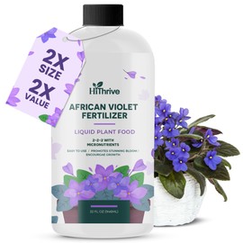 32oz African Violet Fertilizer for African Violets Live Plants - Makes 48 Gallons of Indoor Plant Food for Houseplants, Balanced Macro & Micronutrients Formula for Vibrant Blooms & Lush Foliage
