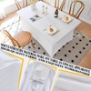 Famstar Table Cloth White 4FT Spandex Tablecloth for Rectangle Table