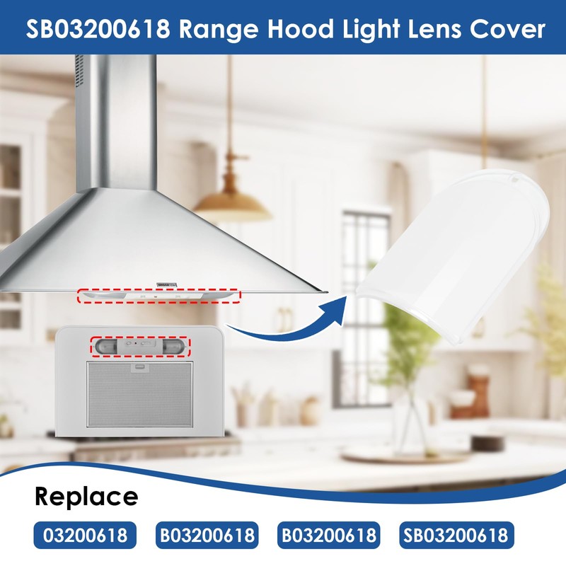 SB03200618 Range Hood Light Diffuser Lens Cover Replacement Compatible with