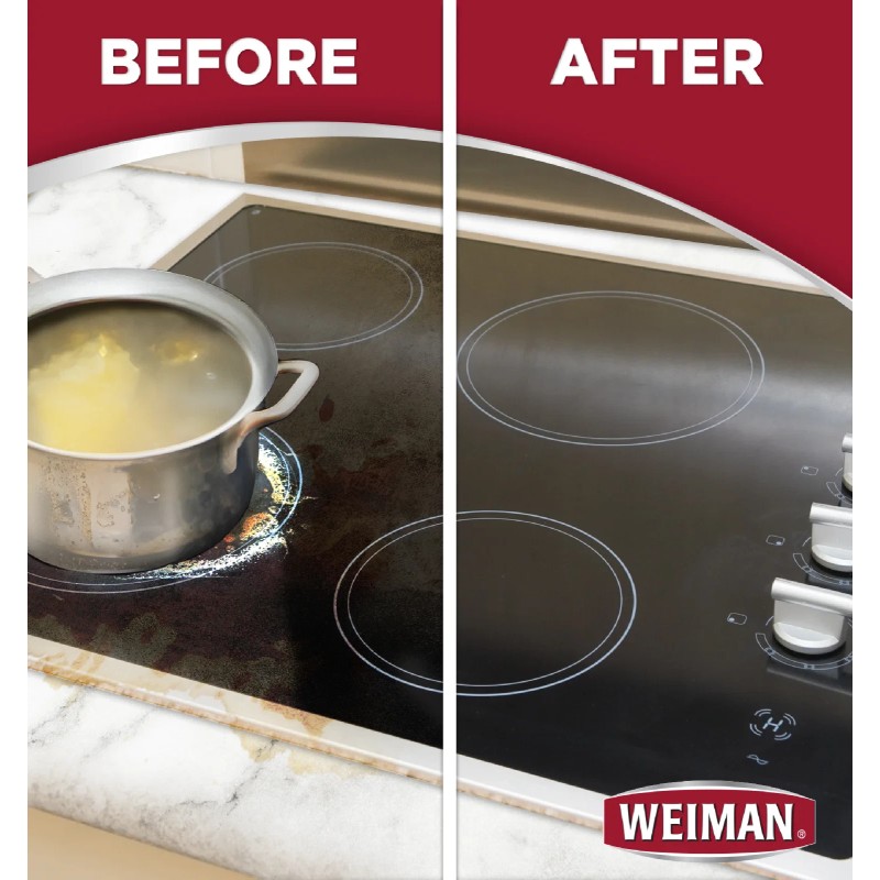 Weiman Glass Stove Top Complete Cleaning Kit Cleaner Scrubber &
