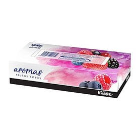 Kleenex Pañuelos Faciales, Paquete Con 90 Piezas De Doble Hoja, Aroma De Frutos Rojos