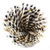 Norpro Paper Drinking Straws (100 Pack), 100% Biodegradable-Black, Gold and