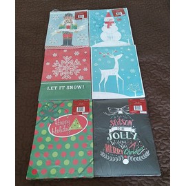 Momentum Brands Pack of 6 Assorted Medium Christmas Holiday Gift Boxes