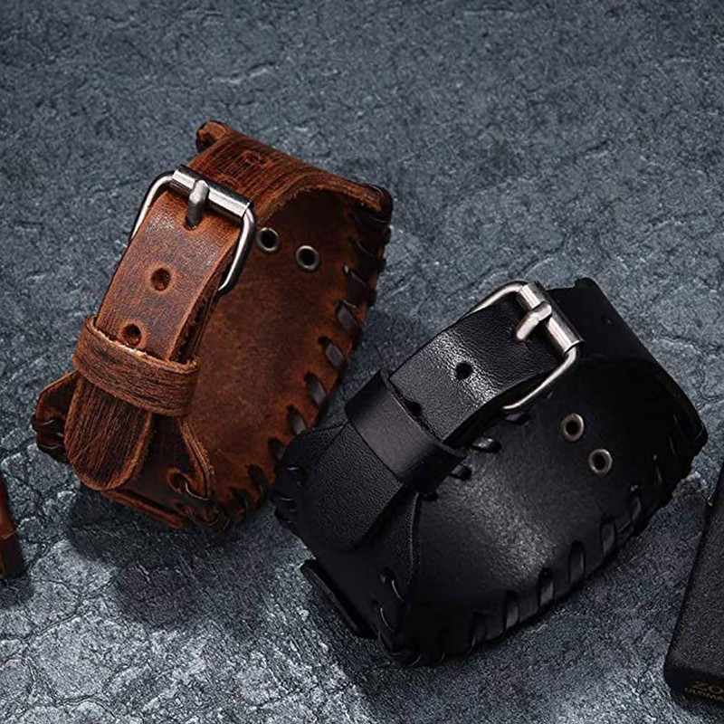 Scddboy - Pulsera de estilo vikingo, ajustable, diseño de runa