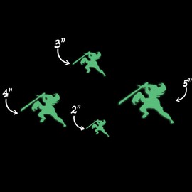 Star Inspired Movie Character Space Jedi Style 2 Glow in The Dark Sticker Decal for Phone Tablet Laptop Car Truck Window | 2" Sticker | Orange