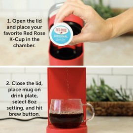 Red Rose Original Full Flavored Black Tea Specially Blended Strong Black Tea with 12 Individual Single Serve K-Cups (Pack of 4) Contains Caffeine Brew Hot/Cold Original Black Tea