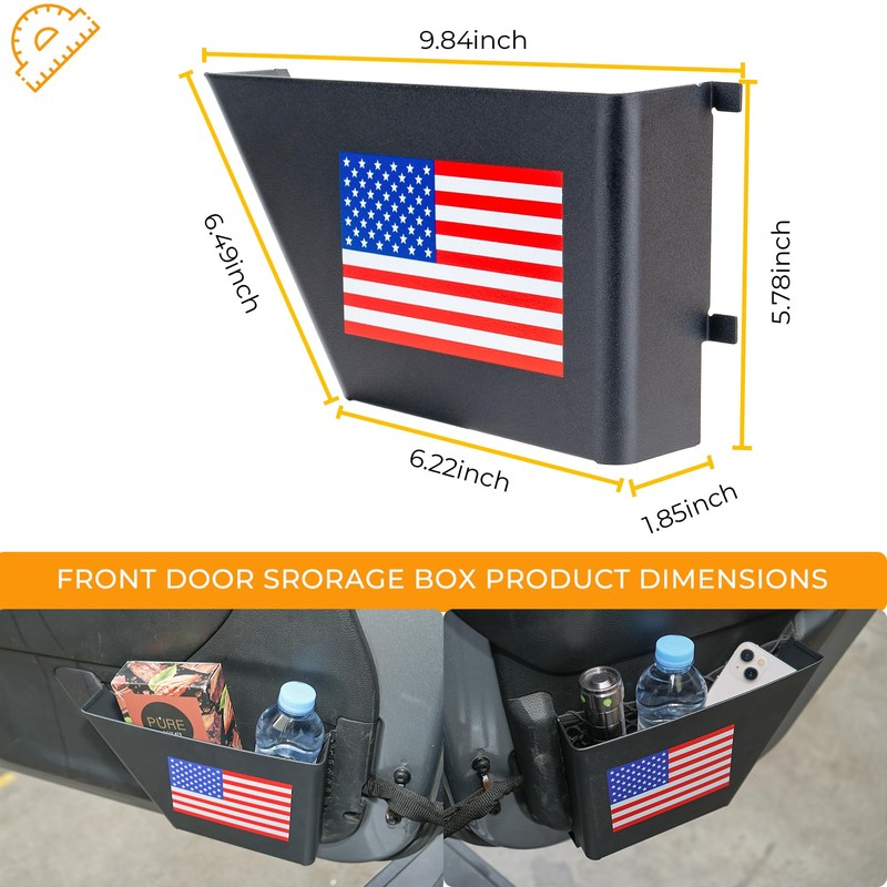 2 Pack Metal Front Door Storage Box Pockets Compatible with