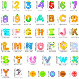 52PCS Magnetic Letters, Fridge Magnets for Kids, Magnetic Letters and Numbers Children Magnets for Fridge Alphabet Magnetic Animals for Toddlers 3-5 Baby Preschool Educational Spelling Learning Games