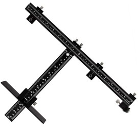 Joywayus Aluminum Alloy Cabinet Hardware Jig Drill Punch Locator Guide Adjustable Template Woodworking for Fast and Accurate Installation of Door and Sleeve Drawer Pull Front Knobs Pulls Handles