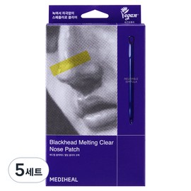Mediheal Blackhead Melting Clear Nose Pack (4 Sheets) + 2 Spatulas, 5 Sets / 메디힐 블랙헤드 멜팅 클리어 코팩 4매 + 스패출러 2개, 5세트
