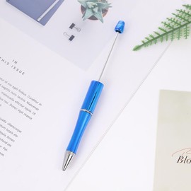 7 Pens Chrome Beadable Pens WHOLESALE BULK Beaded Ballpoint Pen 1.0mm Medium Suitable for DIY with Beads and Focals Ships from California Ballpen Set Easily Use:_29 Navy Blue 1G_7 PCS