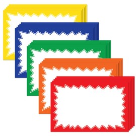 Sale Signs for Retail Stores - 100pcs, 3.5" x 5.5" Variety Color Price Tags for Yard & Garage Sale