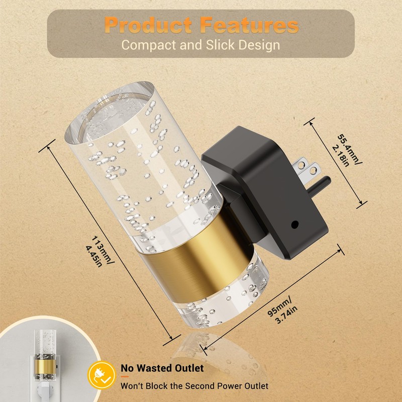 JandCase JandCase Night Light, Night Lights Plug into Wall, 2