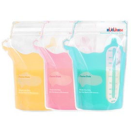 ZÜCÜBéBé Breastmilk Storage Bags(360PCS)，8oz Milk Storage Bags for Breastfeeding，BPA Free with Easy Pour Spout, Self Standing, for Refrigeration and Freezing, Blue