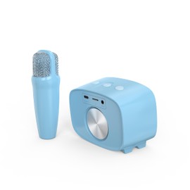 myFirst Voice 2 - Kids Mini Karaoke Machine with Wireless Microphone and Voice Changer for Kids, Portable Bluetooth Speaker, Christmas Toys Gifts for Girls and Boy 3-12 Years Old (Blue)