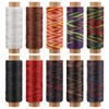 Axmru 10 Pieces Waxed Thread(55 yard/color) Leather Sewing Wax Thread