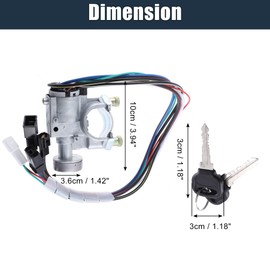 Ignition Lock Cylinder with Key Replacement for Mazda B2000 1986-1987 for Mazda B2200 1987-1993 for Mazda B2600 1989-1993 UB3976290 Ignition Switch