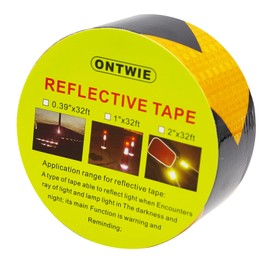 Reflective Tape 33ft x 2in, ONTWIE Arrow Reflective Warning Tape Honeycomb for Trailers, Reflective Sticker Reflector Conspicuity Caution Warning Stickers High Intensity Waterproof - Yellow/Black