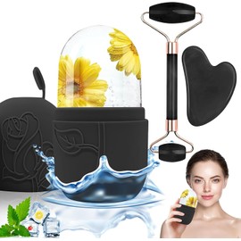 Rodillo de Hielo Facial con Gua Sha y Rodillo de Masaje
