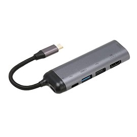 Sorandy CONCENTRADOR USB C, Adaptador USB C Dongle 6 en 1 con HDMI 4K60HZ, Vga, USB3.1, Base USB C PD de 100 W Lector de Tarjetas SD TF Compatible... 