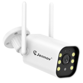Jennov 5MP Outdoor WiFi Surveillance Camera, Additional Camera, 120° Wide Angle, 24/7 Recording, Colour Night Vision, Motion Detection, Only Compatible with Jennov WiFi NVR, Eseecloud App