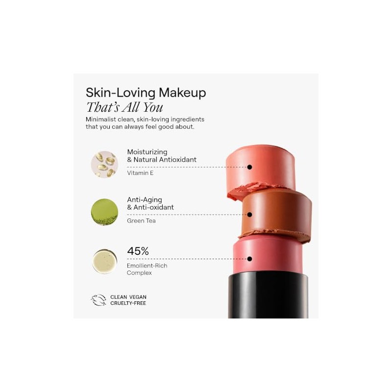 Nudestix Nudies Matte Lux – 3-in-1 Soft-Matte Blush Stick for