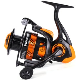 Sougayilang SL Spinning Reel 5.2:1 High Speed Metal Spool Powerful Spinning Fishing Reels Carp Fishing Pike Carbon Fiber Drag Max 25LB Fishing Reel-O10