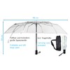 Sternenfunke Umbrella Foldable Transparent Pocket Umbrella, transparent-white