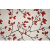 Rose Hips fabric - rich ruby red fruit on charcoal
