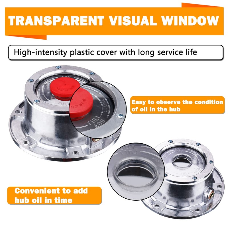 CheeMuii CheeMuii 343-4009 Trailer Hub Cap 2 PCS 3434009 Aluminum