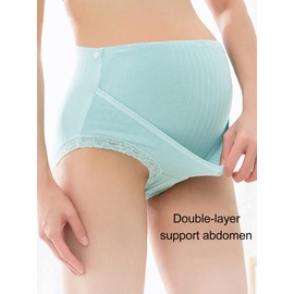 FEOYA Maternity Underwear Over Bump Plus Size Cotton Pregnancy Panties High Waist Postpartum Support Briefs
