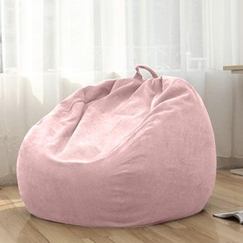 Homdox Bean Bag Sofa Without Filler, DIY Bean Bag for Home Livingroom Bedroom (Filler Not Include), Pink