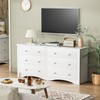 YESHOMY Dresser for Bedroom with 6 Drawer, Wood Wide Chest