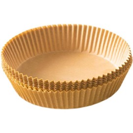 100 Disposable Air Fryer Liners Round Greaseproof Parchment Paper Sheets 16cm