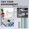 9Pcs Silicone Twist Ties, Steel-Core Rubber Twist Tie Set for
