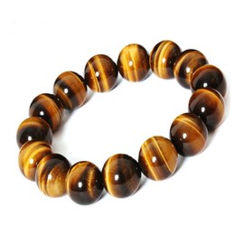 XIAOLI OUGWA 10mm Tiger Eye Beads Tibetan Buddhist Prayer Mala Bracelet