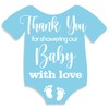 Cute Thank You for Showering Our Baby with Love Blue