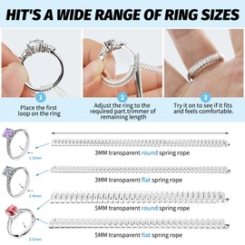Pack of 30 Ring Reducers Invisible Ring Reduction Invisible Ring Too Large Ring Insert Adjuster Jewellery Size for Women Wedding Rings All Rings Ring Reduction Set