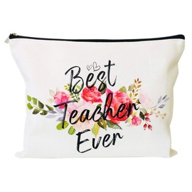Charmoly Teacher Appreciation Gifts Teacher Gifts Best Teacher Ever Teacher Gifts for Women Teacher Makeup Bag Pouch