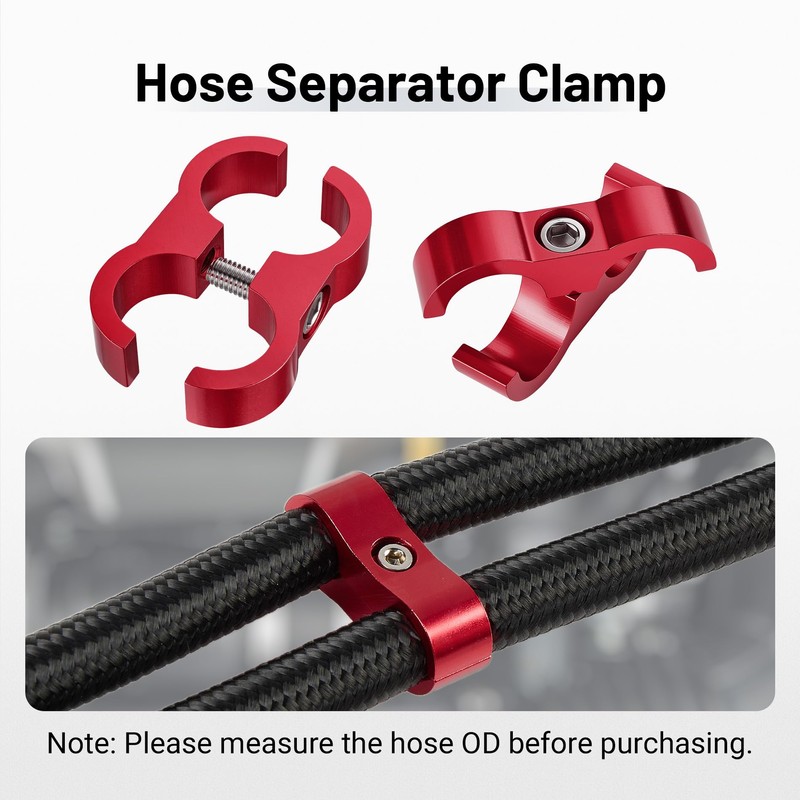 EVIL ENERGY Hose Separator Clamp, Fuel Line Mounting Clamp Aluminum