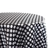 YOUR CHAIR COVERS - 120 inch Round Satin Tablecloth Black/White