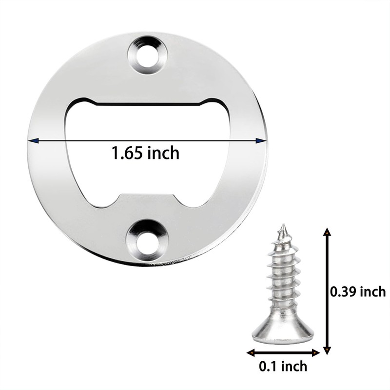 Stainless Steel Bottle Opener Inserts Kit - 20 Set with